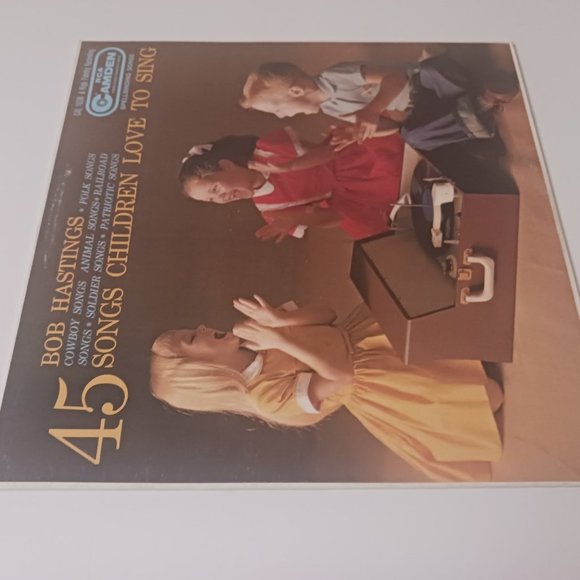 Vintage Bob Hastings 45 Songs Children Love To Sing vinyl record, 1960 original - Picture 5 of 9